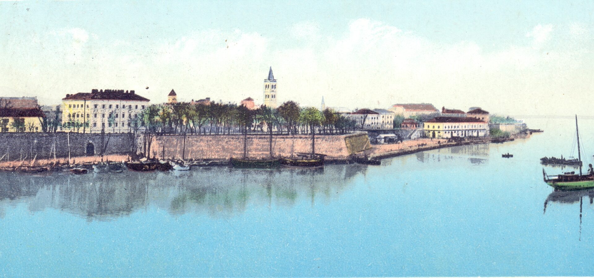 City fortification within the port image