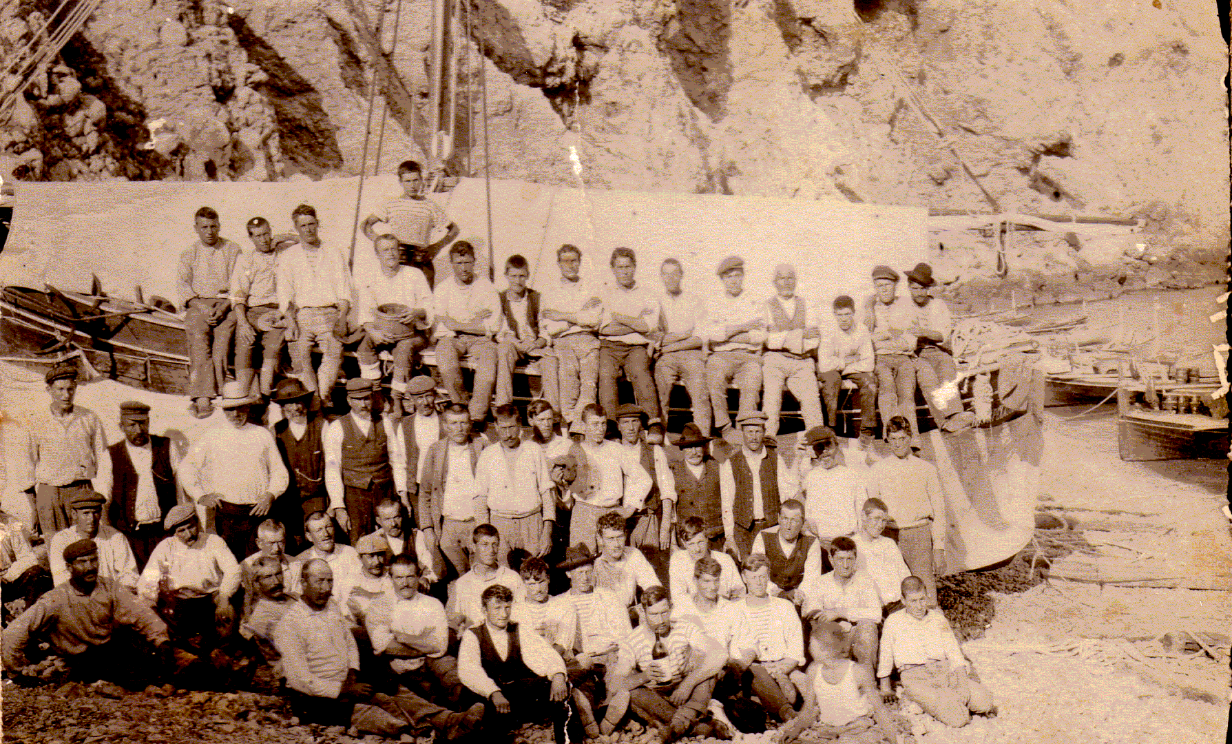 History of traditional fishing around adriatic islands with Vojga fishing nets image